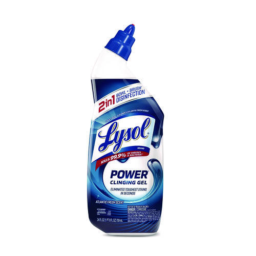 Lysol® Brand Disinfectant Toilet Bowl Cleaner, Atlantic Fresh, 24 Oz Bottle