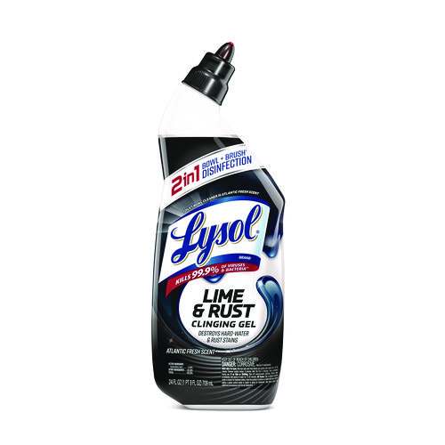 Lysol® Brand Disinfectant Toilet Bowl Cleaner W/Lime/Rust Remover, Atlantic Fresh, 24 Oz