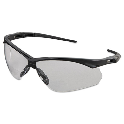 Jackson Safety* V60 Nemesis Rx Reader Safety Glasses,  Black Frame, Clear Anti-Fog Lens,12/Ctn