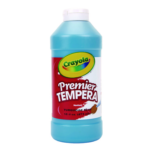 Image of Crayola® Premier Tempera Paint, Turquoise, 16 Oz Bottle