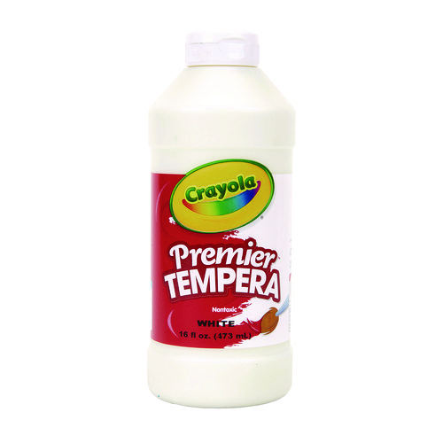 Premier Tempera Paint, White, 16 oz Bottle