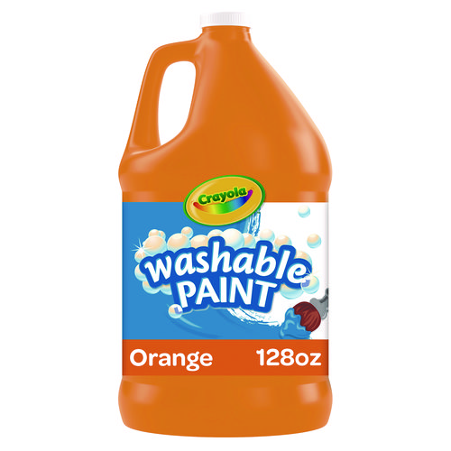 Washable Paint, Orange, 1 gal Bottle