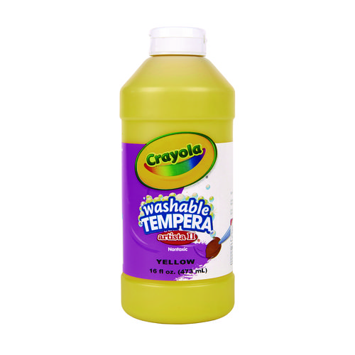 Image of Crayola® Artista Ii Washable Tempera Paint, Yellow, 16 Oz Bottle