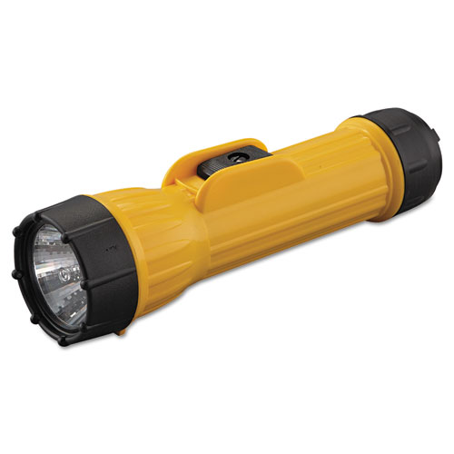Industrial Heavy-Duty Flashlight, 2 D Batteries (Sold Separately), Yellow/Black | by Plexsupply