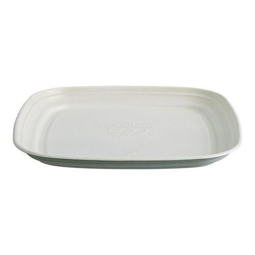 Regalia Renewable Sugarcane Tray, 9.06 x 14.37, White, Sugarcane, 100/Carton