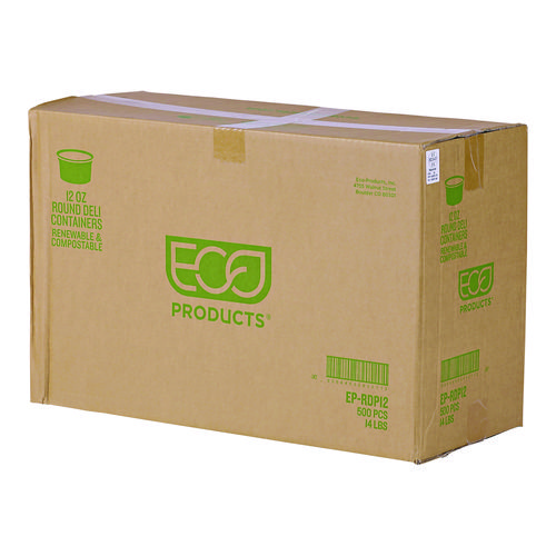Round Deli Containers, 12 oz, 4.63" Diameter x 2.13" h, Clear, Plastic, 500/Carton