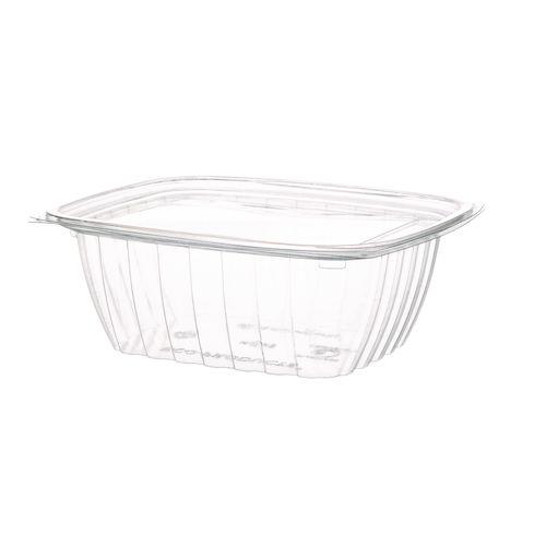 Renewable and Compostable Rectangular Deli Containers, 32 oz, 7.5 x 6.5 x 3, Clear, Plastic, 50/Pack, 4 Packs/Carton