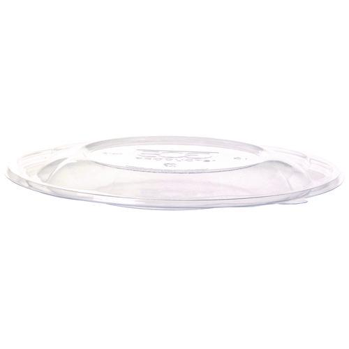 Salad Bowls with Lids, Squat, 64 oz, 9.5" Diameter x 3.2" h, Clear, Plastic, 150/Carton