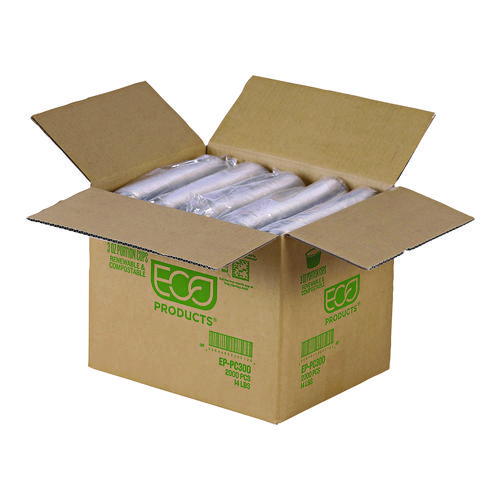 Renewable and Compostable Portion Cups, 3 oz, Plastic, Clear, 100/Pack, 20 Packs/Carton