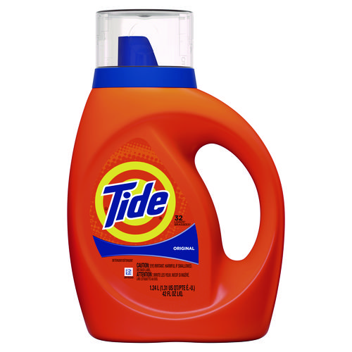 Image of Liquid Tide Laundry Detergent, 32 Loads, 42 oz Bottle, 6/Carton
