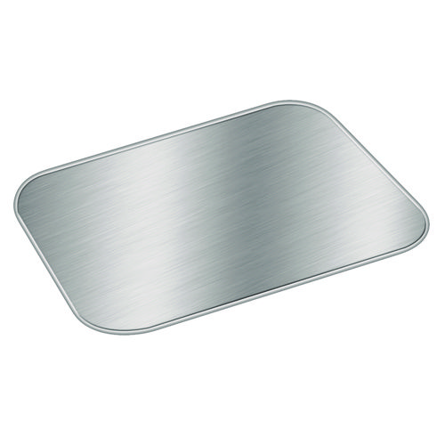 Laminated Board Lid, 5.5 x 4.5, Silver/White, Aluminum, 1,000/Carton