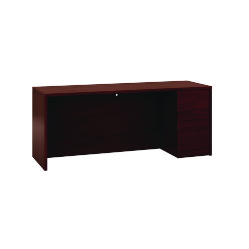 Image of 10500 Series Full-Height Right Pedestal Credenza, 72w x 24d x 29.5h, Mahogany