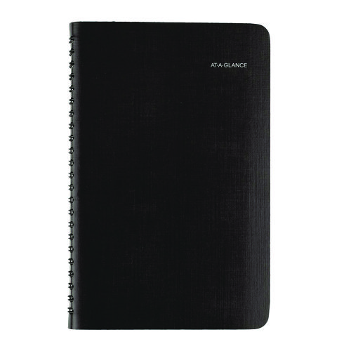 QuickNotes Weekly/Monthly Planner, 8 x 5, Black Cover, 12-Month (Jan to Dec): 2024