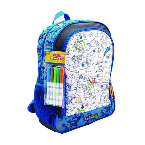 Color Your Own Backpack Oceanfront 15 x 5 x 16 Blue Black