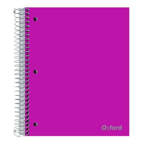 Five-Subject Notebook, 5 Subject, College Rule, Randomly Assorted Cover Color, (200) 11 x 9 Sheets