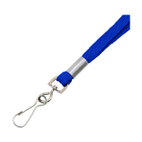 Deluxe Lanyard with J-Hook, Blue, 36" Long, 100/Pack