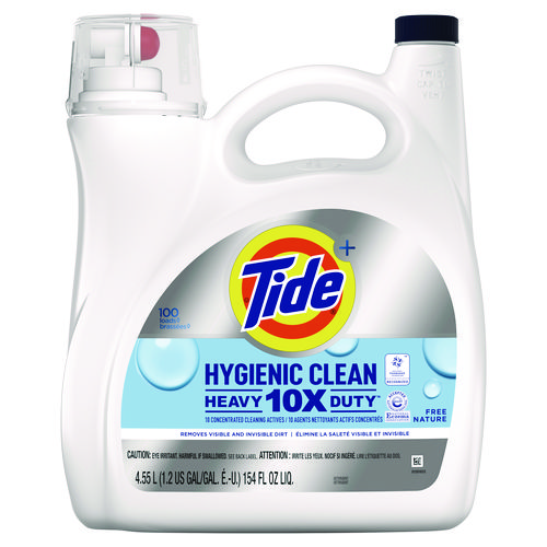Hygienic Clean Heavy 10x Duty Liquid Laundry Detergent, Unscented, 146 oz Bottle