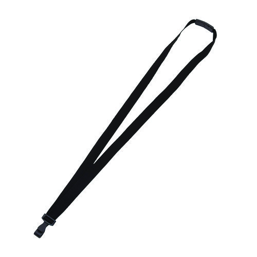 Breakaway Lanyard with Plastic Hook, 36" Long, Black, 12/Pack