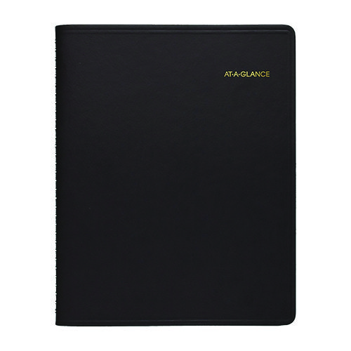 Weekly Appointment Book, 8.75 x 7, Black/Gold Cover, 13-Month: Jan 2024 to Jan 2025