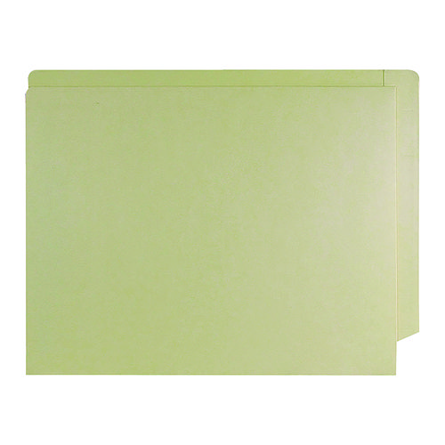 End Tab Pocket Folder with Fastener, Straight Tabs, Letter Size, Manila, 250/Box
