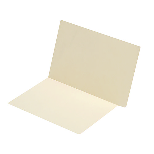 Compact End Tab File Folder, Straight Tabs, 0.75" Expansion, Manila, 100/Box