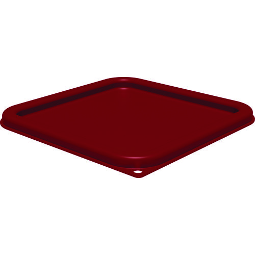 Image of Squares Food Storage Container Lid, 9 x 9 x 0.63, Red, Plastic