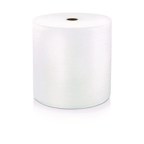 Hard Wound Roll Towel. 1-Ply, 7” x 1,000 ft, White, 6 Rolls/Carton