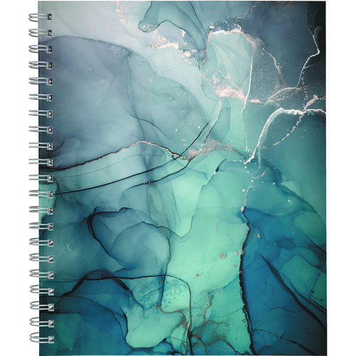 Glacier Weekly/Monthly Planner, Glacier Artwork, 11" x 9.25", Blue/Gray/Silver Cover, 12-Month (Jan to Dec): 2025
