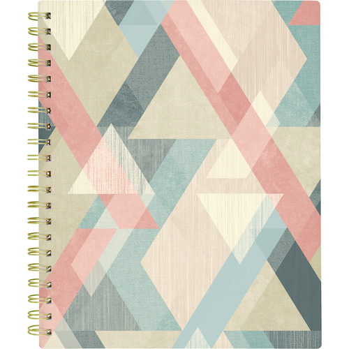 Triad Weekly/Monthly Planner, Geometric Artwork, 11" x 9.25", Multicolor Cover, 12-Month (Jan to Dec): 2025