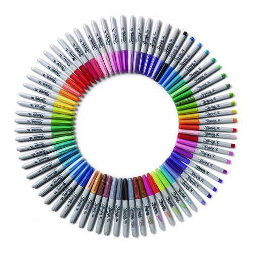 Permanent Markers Ultimate Collection, Assorted Tip Sizes/Types, Assorted Colors, 72/Pack