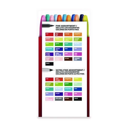 Image of Sharpie® Permanent Markers Ultimate Collection, Assorted Tip Sizes/Assorted Tip Types, Assorted Colors, 45/Pack