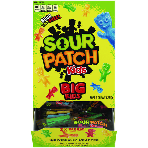 Image of Sour Patch Kids® Fruit Flavored Candy, Grab-And-Go, 240-Pieces/Box