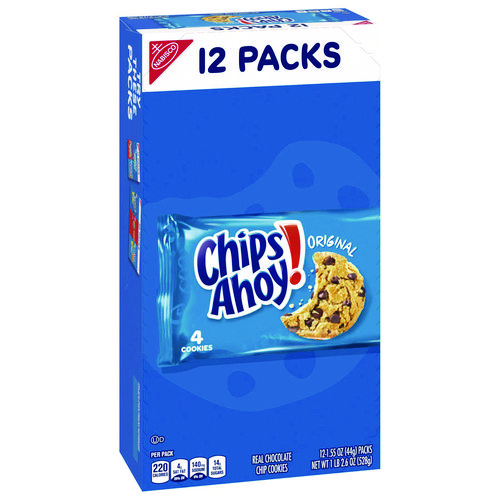 Nabisco® Chocolate Chip Cookies - Single Serve, 2 oz Packets, 60/Carton
