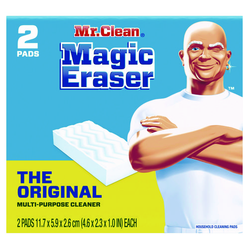 Image of Magic Eraser, 4.6 x 2.3, 1" Thick, White, 2/Pack, 12 Packs/Carton