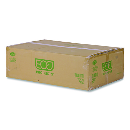 Renewable and Compostable Clear Clamshell Hinged Food Containers, 9 x 6 x 3, Plastic, 80/Pack, 3 Packs/Carton