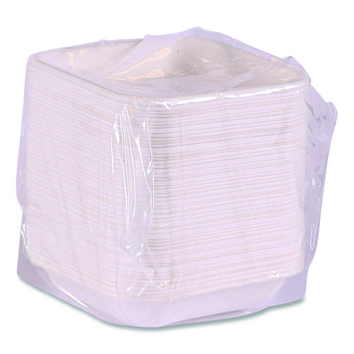 WorldView Renewable Molded Fiber Containers, 10 oz, 5.04 x 5.04 x 1.09, White, 800/Carton