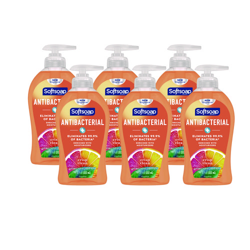 Softsoap® Antibacterial Hand Soap, Citrus, 11.25 oz Pump Bottle, 6/Carton