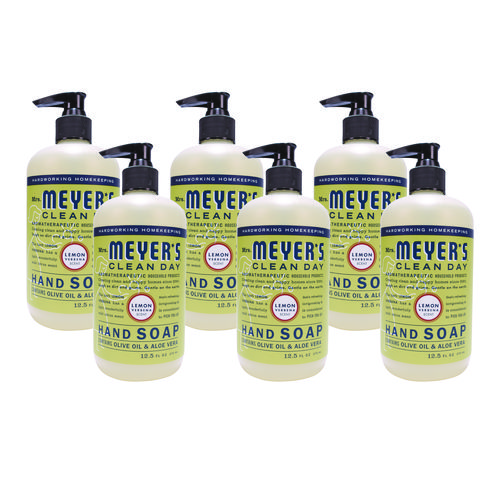 Mrs. Meyer's® Clean Day Liquid Hand Soap, Lemon, 33 oz, 6/Carton