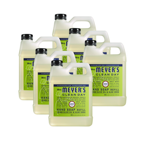Image of Mrs. Meyer'S® Clean Day Liquid Hand Soap, Lemon, 33 Oz, 6/Carton