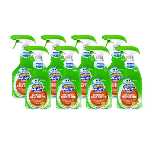 Image of Scrubbing Bubbles® Multi Surface Bathroom Cleaner, Citrus Scent, 32 Oz Spray Bottle, 8/Carton