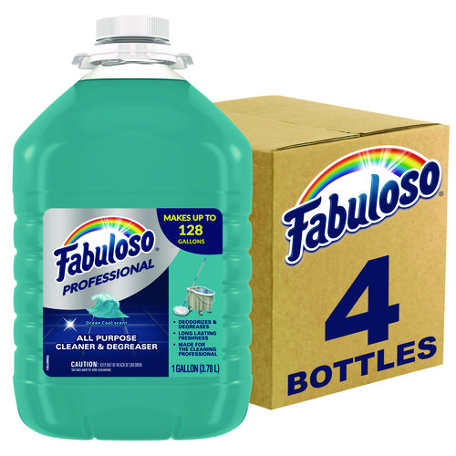 Image of Fabuloso® All-Purpose Cleaner, Ocean Cool Scent, 1 Gal Bottle, 4/Carton