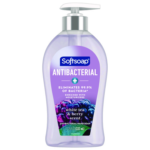 Softsoap® Antibacterial Hand Soap, White Tea And Berry Fusion, 11.25 Oz Pump Bottle