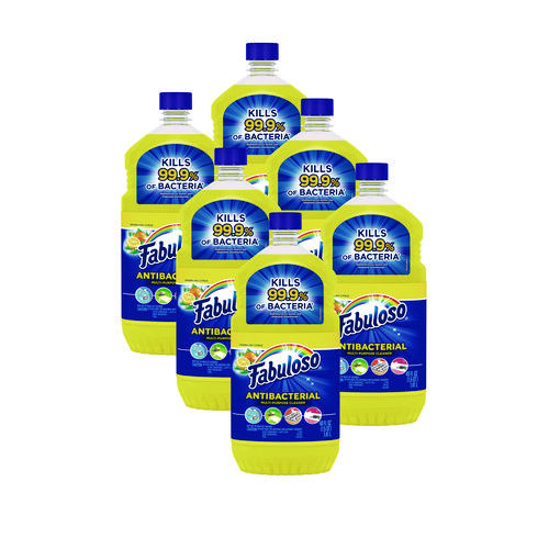 Fabuloso® Antibacterial Multi-Purpose Cleaner, Sparkling Citrus Scent, 48 oz Bottle, 6/Carton
