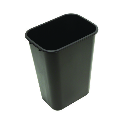 Image of Impact® Soft-Sided Wastebasket, 41 Qt, Polyethylene, Black