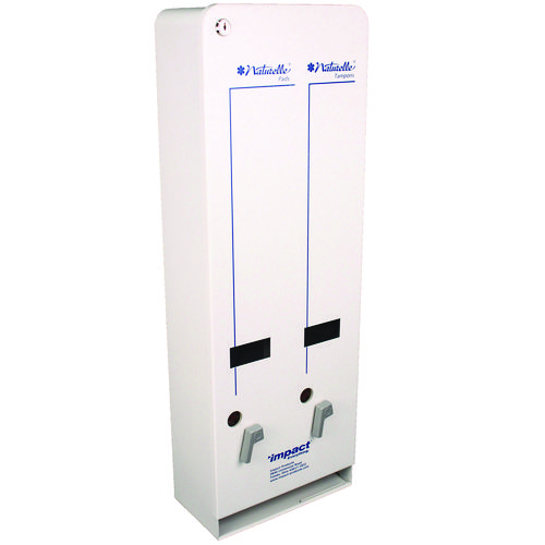 Impact® Naturelle J6-RC Enamel Feminine Dual Dispenser, Metal, 10.63 x 5.63 x 30.5, White