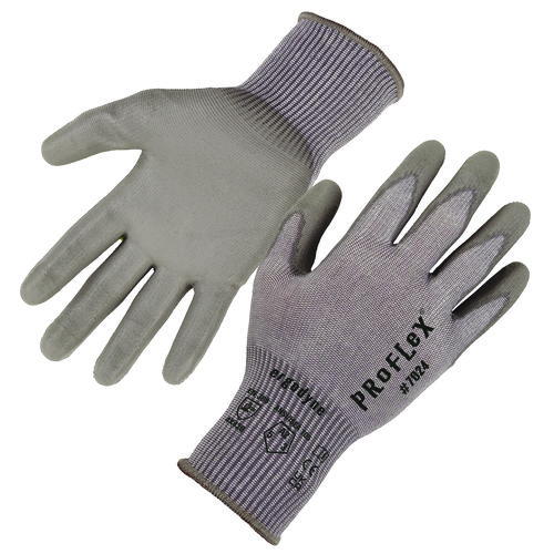 ProFlex 7024 ANSI A2 PU Coated CR Gloves, Gray, X-Small, Pair, Ships in 1-3 Business Days