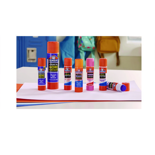 Glitter Glue Sticks, 0.21 oz, Applies Assorted Colors, Dries Clear Glitter, 4/Pack