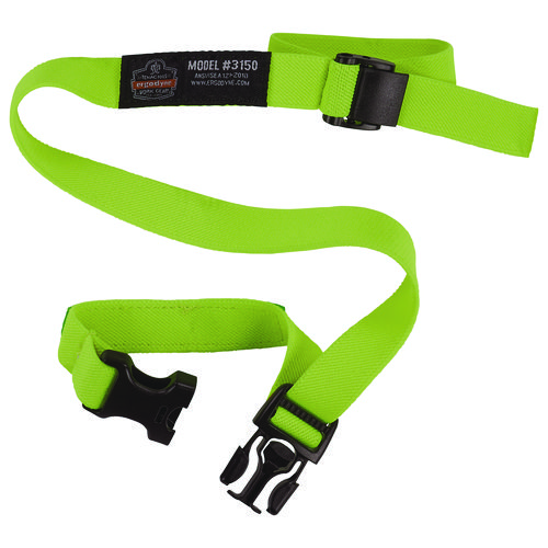 Squids 3150 Elastic Lanyard with Buckle, 2 lb Max Working Capacity, 18"-48" Long, Lime, 10/Pack, Ships in 1-3 Business Days