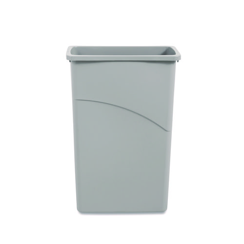 Boardwalk® Slim Waste Container, 23 Gal, Plastic, Gray