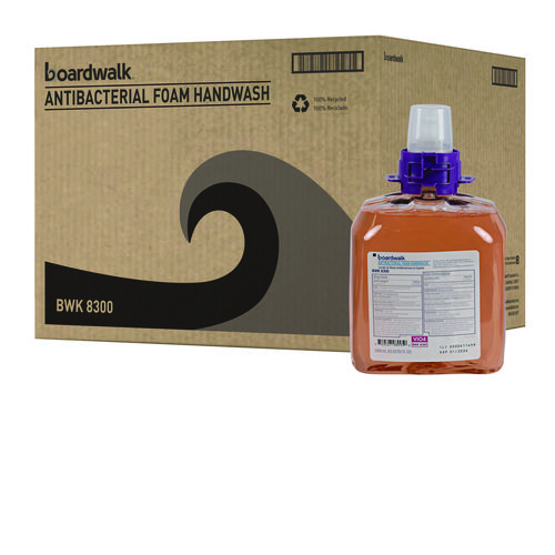 Image of Boardwalk® Foam Antibacterial Handwash, Fruity, 1,250 Ml Refill, 4/Carton